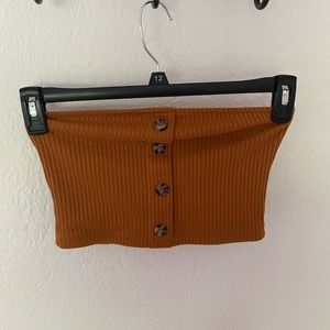 Good luck gem orange rust tube top